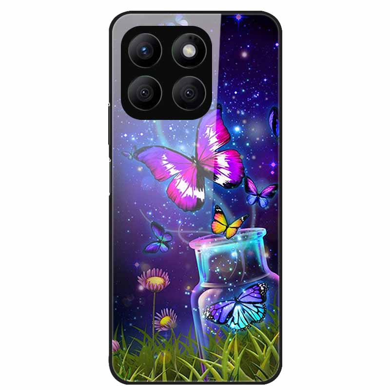 For Honor X8C Case Tempered Glass Hard PC Back Shell for Honor X8C 4G Phone Cases Bumper Covers for HonorX8C X 8C Fashion Shells