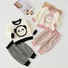 Baby Spring & Autumn Striped Sweatshirt and Long Pants Two-Piece Outfit Set