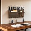 Wooden Key Holder for Wall Multifunctional Rustic Mail Organiser with Shelf for Entryway Hallway