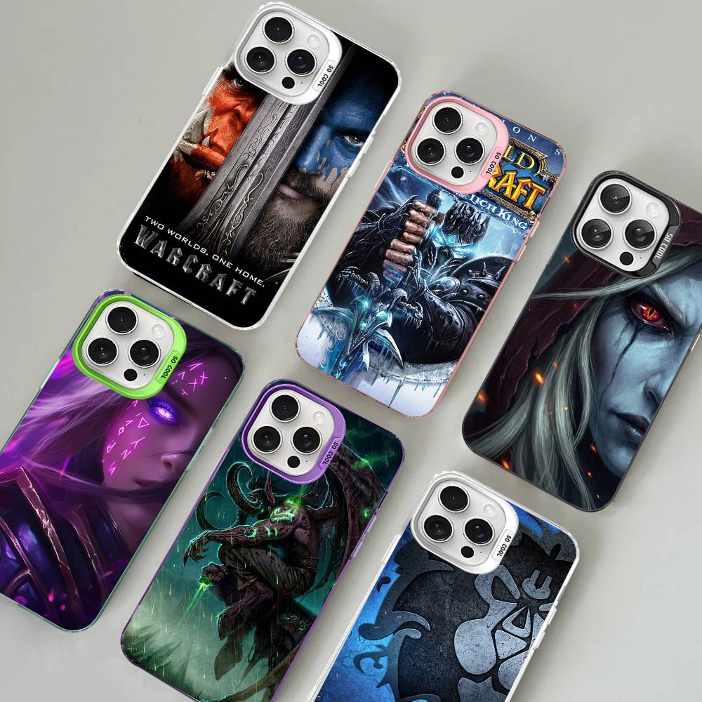 W-World Of W-Warcraft Игра Ретро Чехол Для Телефона Для IPhone 16 15 14 13 12 11 Pro Max 17 Plus Цветной Чехол