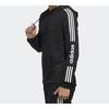 adidas Essentials 3-Stripes Knit Hoodie Men Hoodies Black EI4673