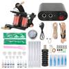 Tattoo Coil Machine Kit Black Mini Tattoo Power Supply Complete Tattoo Beginner Machine Tools