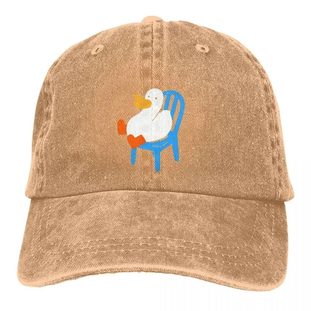 Summer Cap Sun Visor Duck Sitting In A Chair Hip Hop Caps Animal Cowboy Hat Peaked Hats