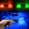 Car LED Light Strip, EECOO 4pcs Car Interior Light Music LED Lighting Kit Underdash Lights with