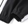 2Pcs/Set Men Sportswear Set Patchwork Color Stand Collar Long Sleeve Zipper Placket Jacket