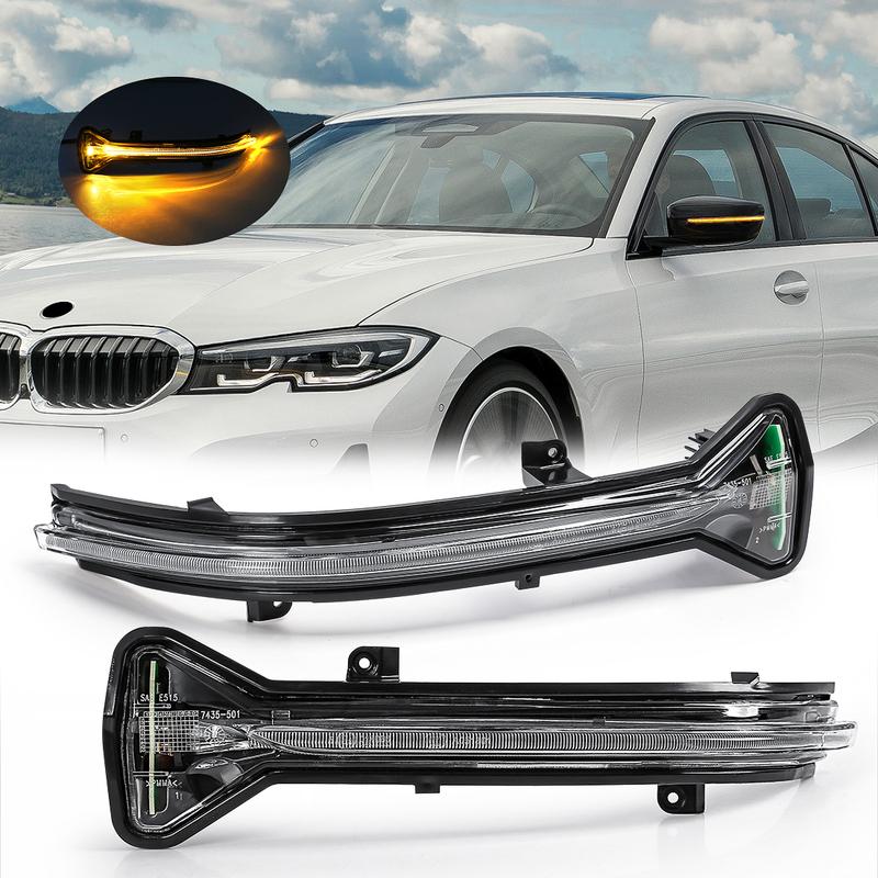 Car LED Rearview Mirror Light For BMW 5 6 7 8 3 Series G38 G30 G31 G11G20 M5 Side Turn Signal Lamp Blinker Indicator Light Amber