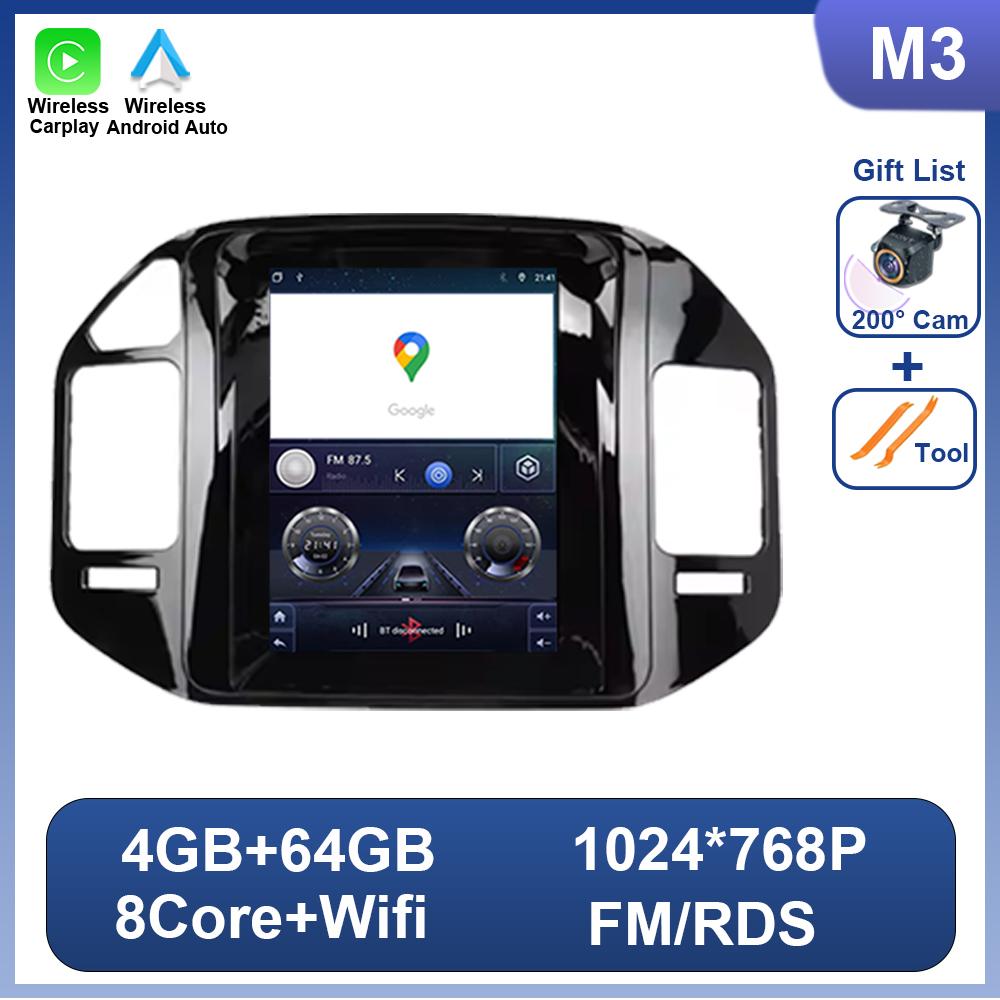 9,7-дюймовый Android для Mitsubishi Pajero 3 V60 V68 V73 1999 - 2011 Carplay автомобильный радиоприемник мультимедийный плеер GPS навигация WIFI 2 Din