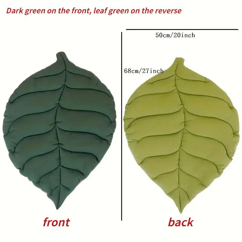 Коврик для кошки в форме листа, мягкое одеяло для сна щенка, моющийся нескользящий коврик для декора комнаты, напольный коврик для собак, кошек, зоотовары