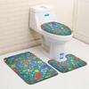 Christmas Bathroom Floor Mat Toilet Three-Piece Set
