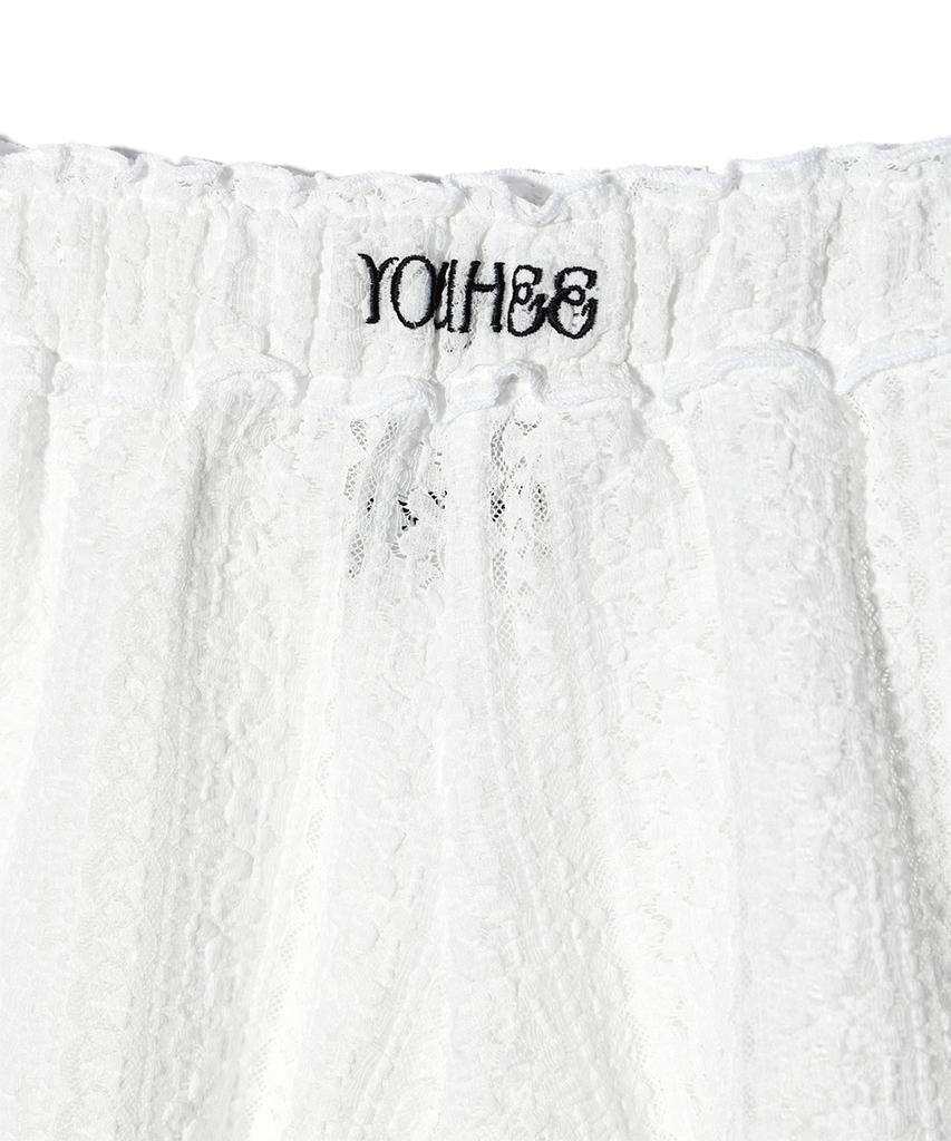 YOUHEE Youhee Lace Layerd Shorts White