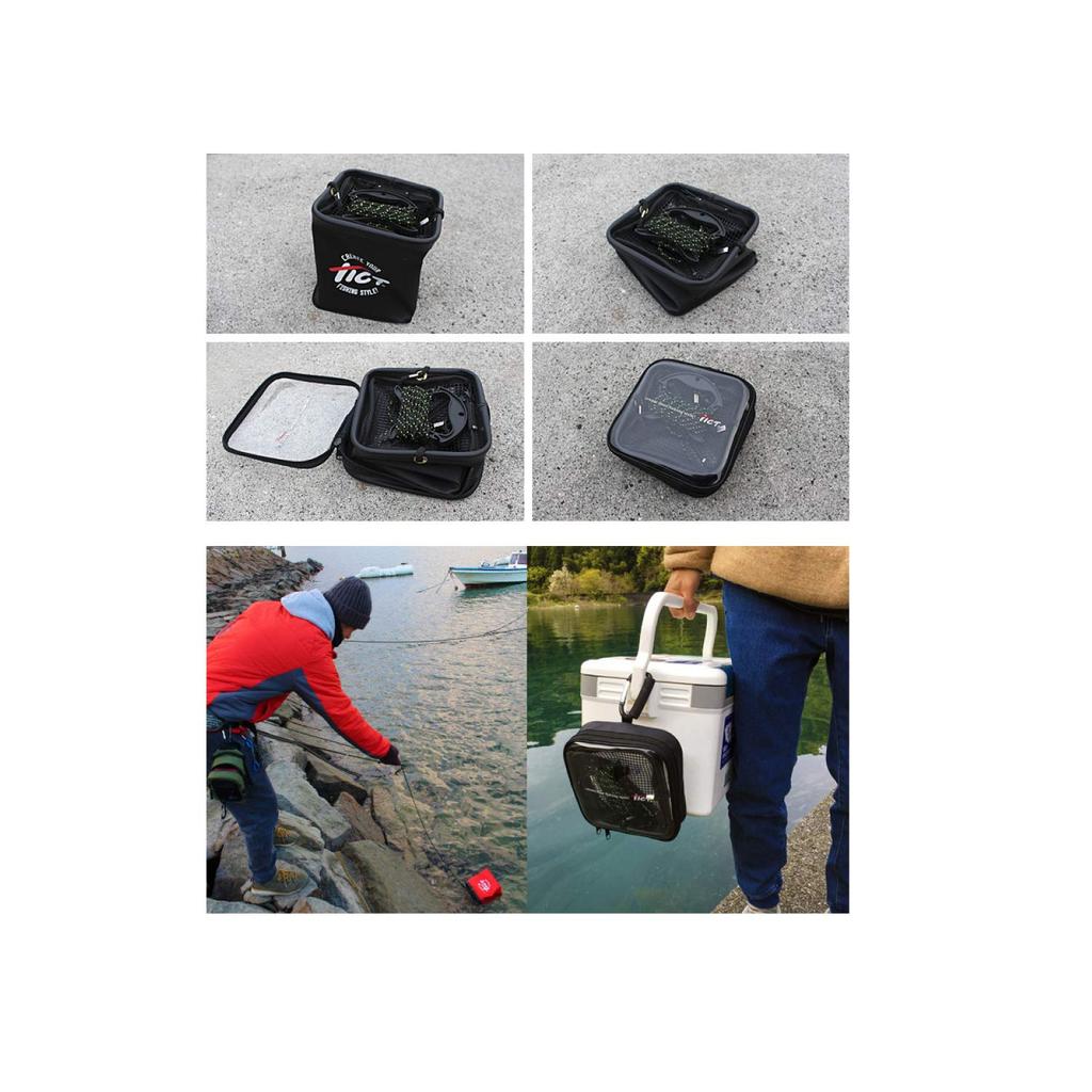 Складное ведро для живой рыбы Tikto Белое