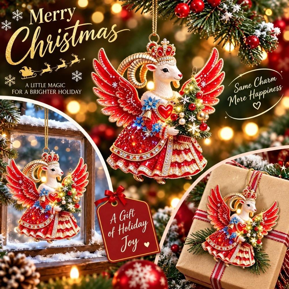 Lightweight Zodiac Sheep Ornament Flat Lamb Hanging Decor Christmas New Year Decoration
