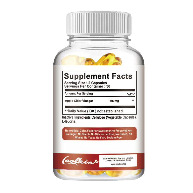 Coolkin - Apple Cider Vinegar Capsules - 800mg - Digestive Health