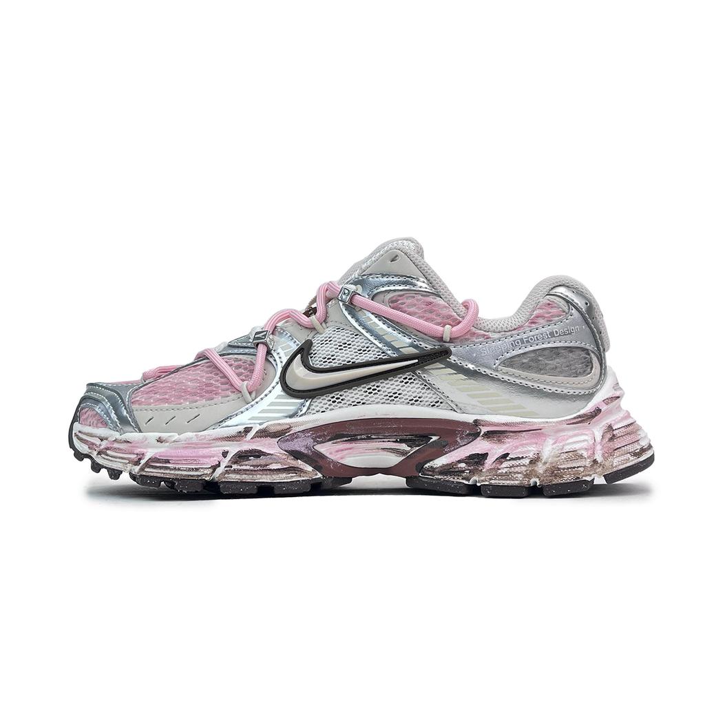 Nike V5 RNR Abrasion Resistant Low top Casual City Commuting Running Shoes Women's Silver Pink HQ7901-102(Team477-BOXS)