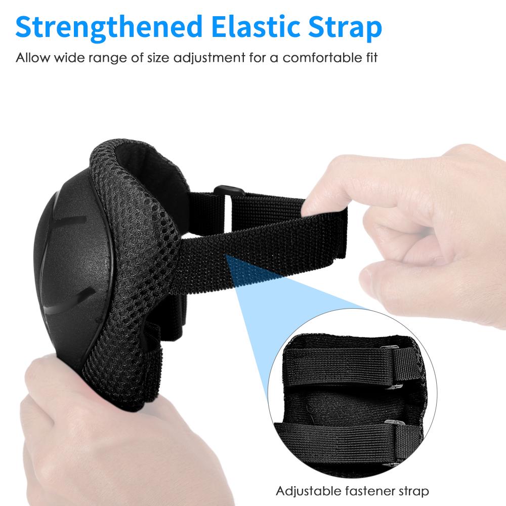 Детский комплект из шлема и защитных накладок 7 в 1, регулируемые детские наколенники, налокотники, защита запястий для скутера, скейтборда, роликовых коньков, велоспорта