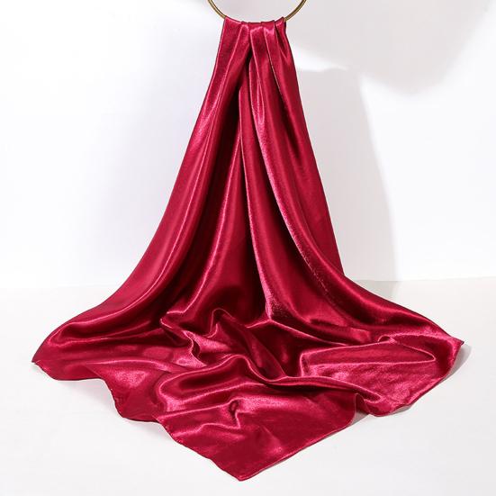 Женская шаль, однотонная, мягкая, имитация шелка, гладкая, легкая, дышащая, атласная шаль для повседневных путешествий, вечеринок