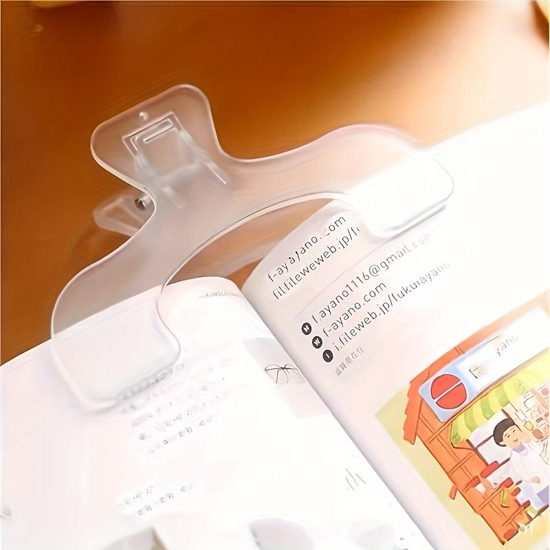 Transparent Plastic Book Clip: Simple Reading Aid, Fixed Book Holder, Creative Bookmark & Practical Note Holder for Bookstore