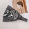 Makeup Sequin Wool Knitted Hair Accessories Women Hairband Flower Hair Hoop Korean Style Headband