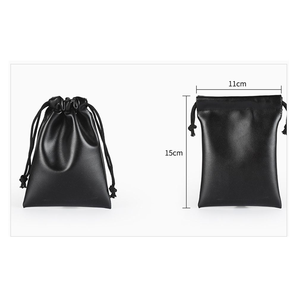 Сумка для хранения игрушек и ювелирных изделий для кемпинга на открытом воздухе, многофункциональная, черная, из искусственной кожи, с завязками на шнурке