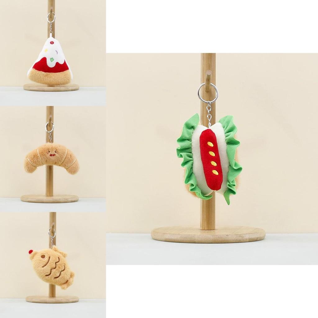 Плюшевый Гамбургер Забавный Брелок Милая Мягкая Игрушка в Виде Еды Идеально Для Домашнего Декора