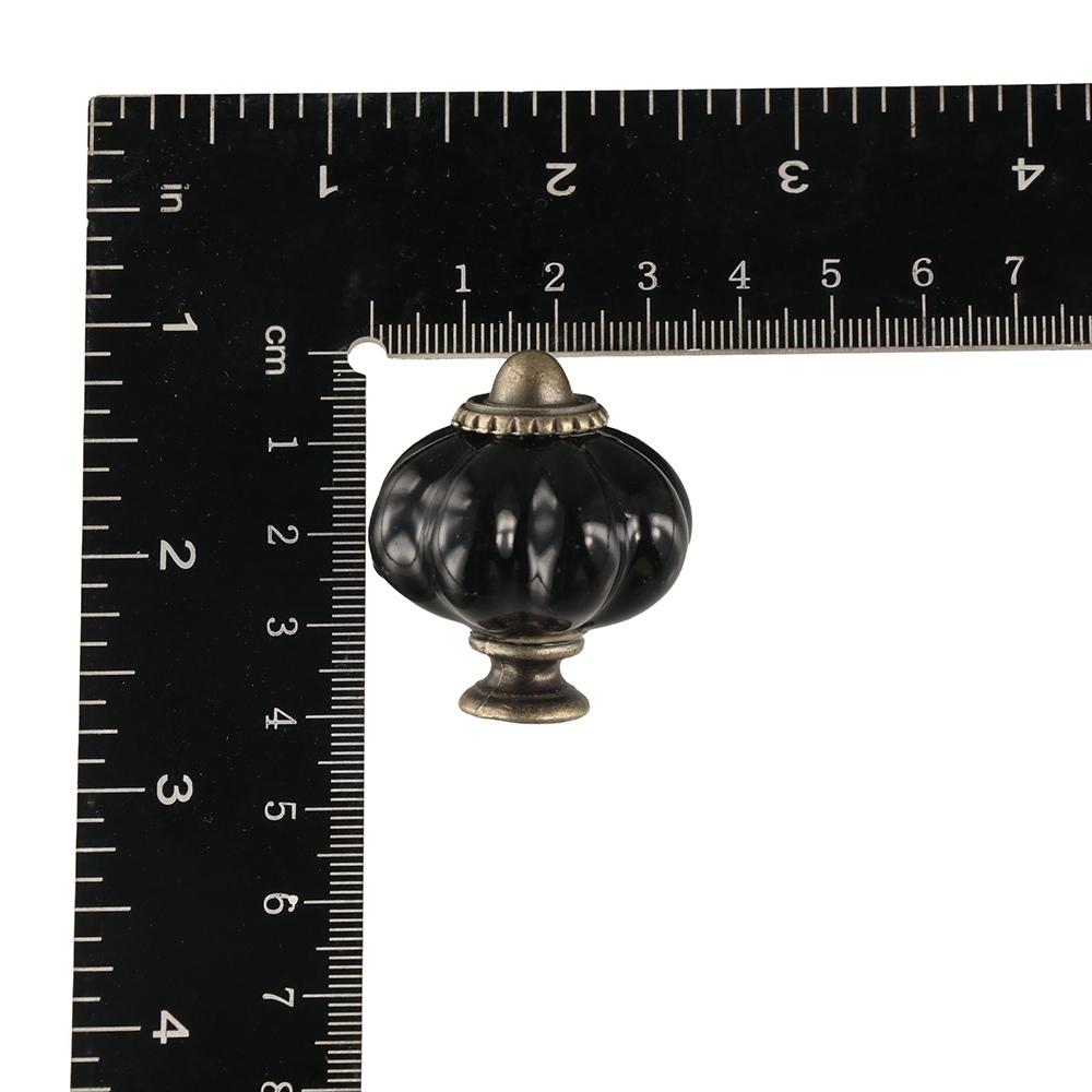 Single Hole Cabinet Knob Round Drawer Knobs Retro Ceramic Pumpkin Handle  Kitchen