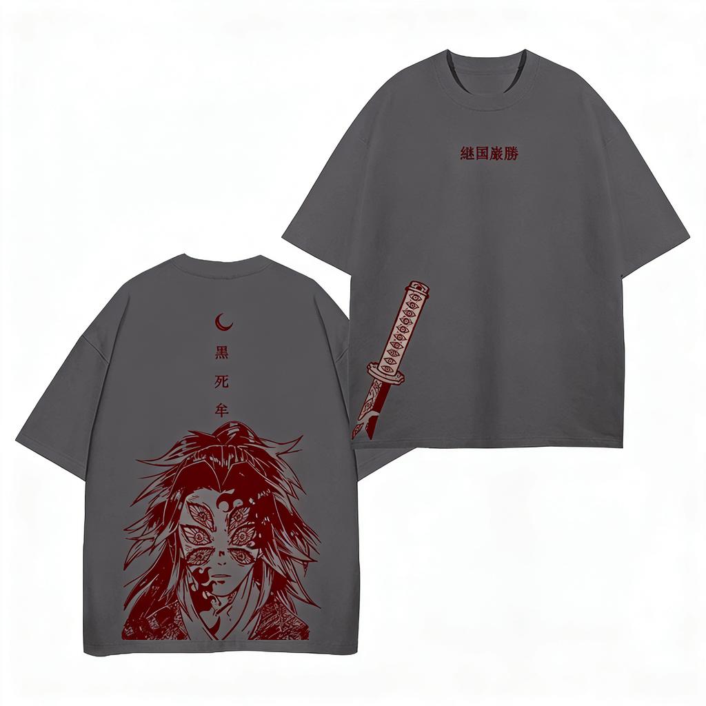 Demon Slayer Anime Kokushibo Yoriichi Printed Tshirt Unisexs and Womens Tshirt Unisexs Top Sports Tshirt Unisexs Tshirt Summer Te
