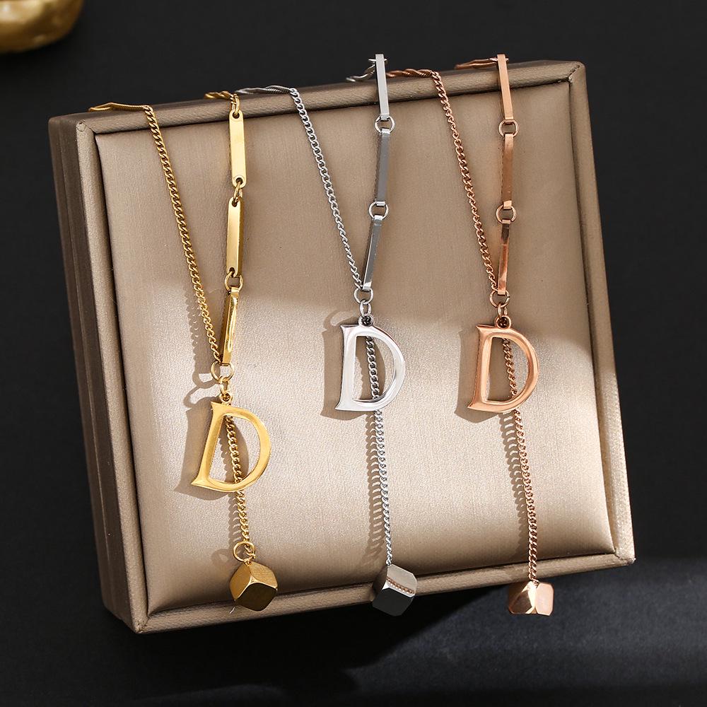 Роскошное ожерелье из титановой стали в виде четырехлистного клевера – Элегантная, прочная, не выцветающая цепочка для ключиц для женщин