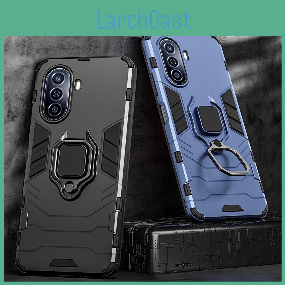 Shockproof Armor For Case Keysion Huawei Nova Y70 Plus Siliconepc Metal Ring Stand Phone Back Cover For Huawei Nova Y70 Plus