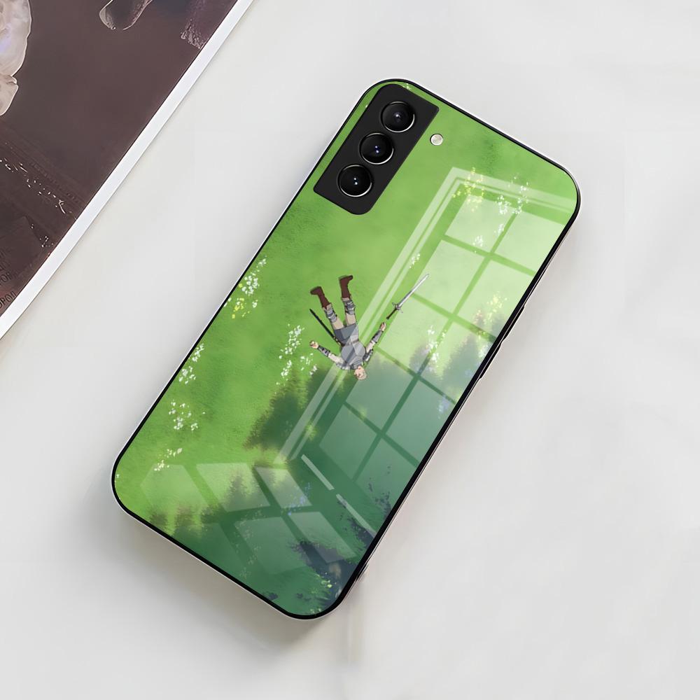 D-DungeonM- Meshi Чехол для телефона Samsung A56 A36 A26 A16 A15 A25 A35 A55 A14 A34 A24 A54 Стеклянный чехол