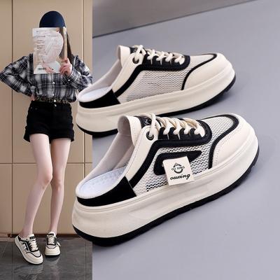 Новые дышащие сандалии-шлепанцы на толстой подошве с увеличением роста и повседневная обувь для скейтборда