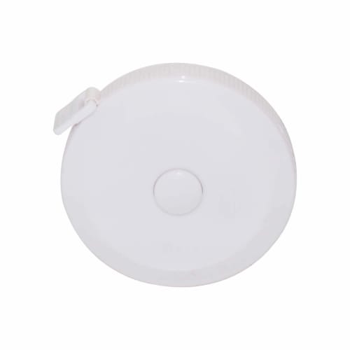 Audiophile Diet Tape Measure, Soft Type, 1.5m, Centimeter and Inch Indications, Retractable, Push Button, White, Blue, 2-Piece Set