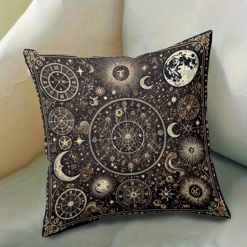 Elegant Decorative Cushion Cover For Beds Sofas Lounge Chairs - Soft Polyester Square Pillowcase For Home Decor