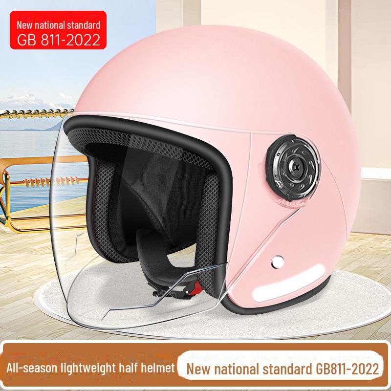 3C Certified Electric Motorcycle Helmet: Unisex Half Helmet for All Seasons, Provides Summer Ventilation and Winter Warmth