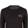 Emporio Armani Мужская футболка с длинным рукавом и принтом логотипа EA7, с круглым вырезом, черная 6RPT20-PJM9Z-1200