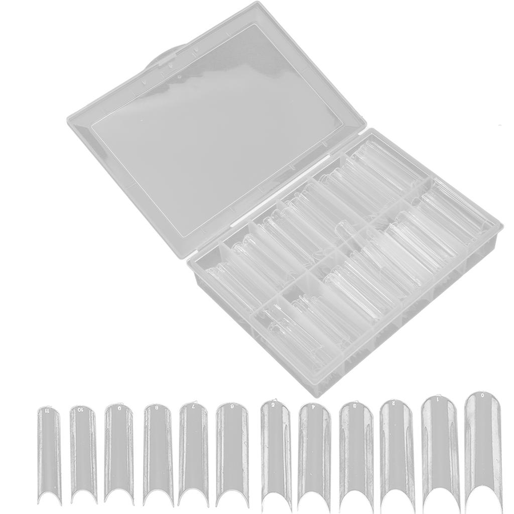 240 шт. Накладные типсы для ногтей Очень длинные Прозрачные Искусственные типсы для ногтей для домашнего DIY салонаПрозрачные