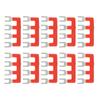 10 Pcs Barrier Fork Type Strip 25A Copper Material PVC Sheath TB Jumper Block Terminal Strips for