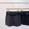 Осень 2026 Корейский Стиль Элегантная Мини-Юбка Bodycon с Высокой Талией и Поясом