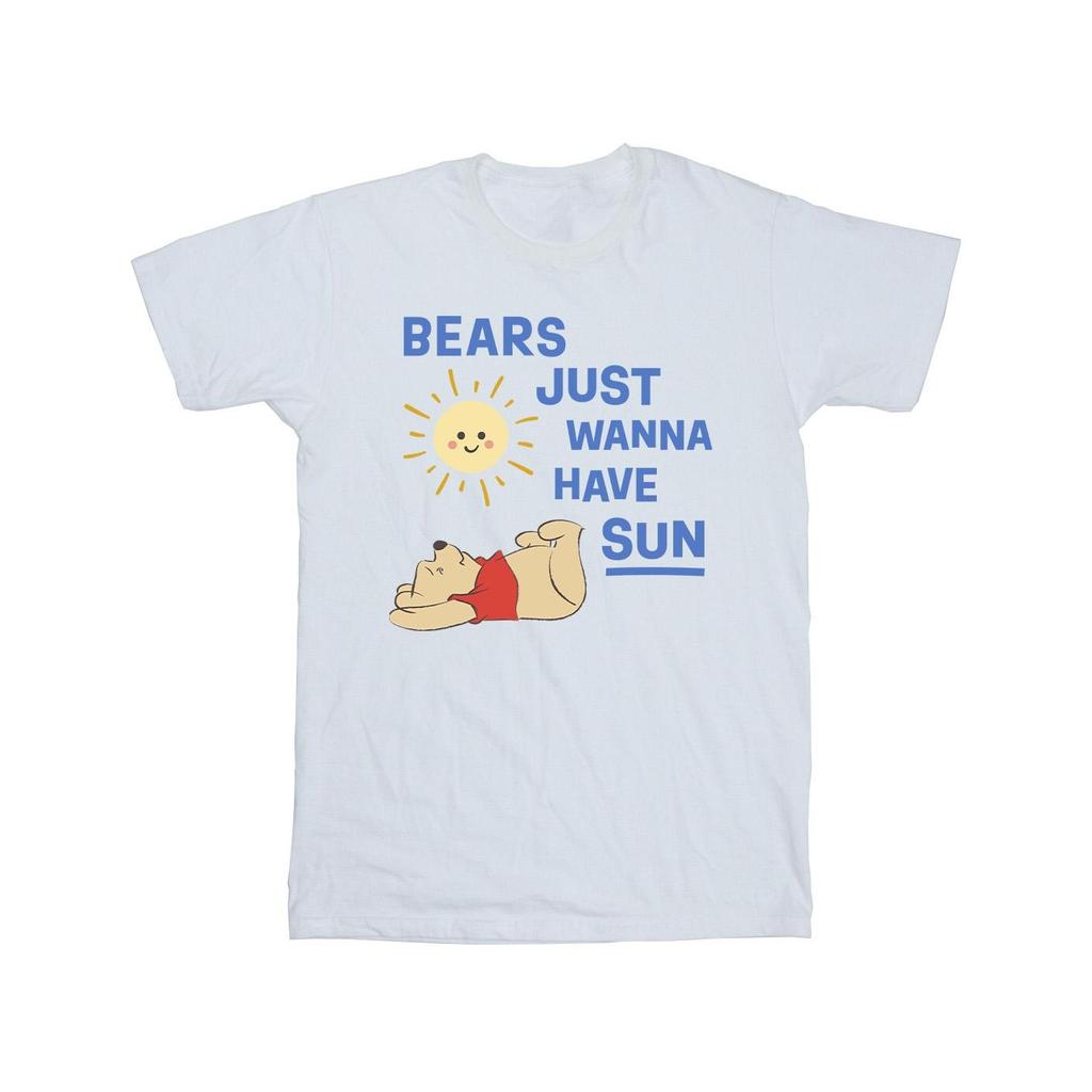 Disney Mens Winnie The Pooh Bears Just Wanna Have Sun T-Shirt