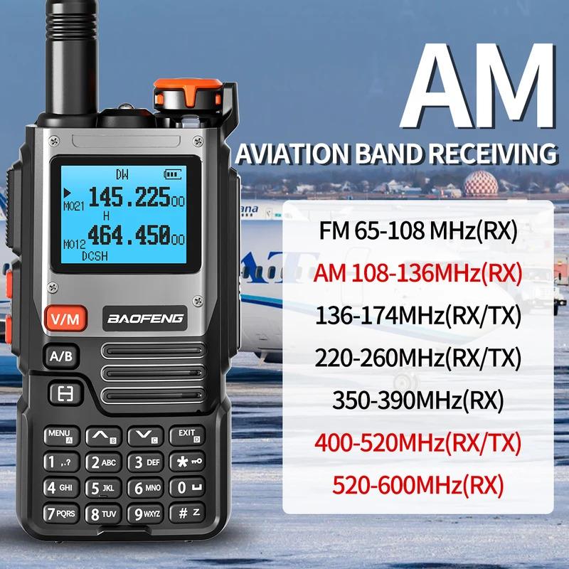 Baofeng UV-K61 Long Range Walkie Talkie Wireless Copy Frequency Type-C Charger UHF VHF DTMF FM NOAA UV-5R Upgraded UV-K6 Radio