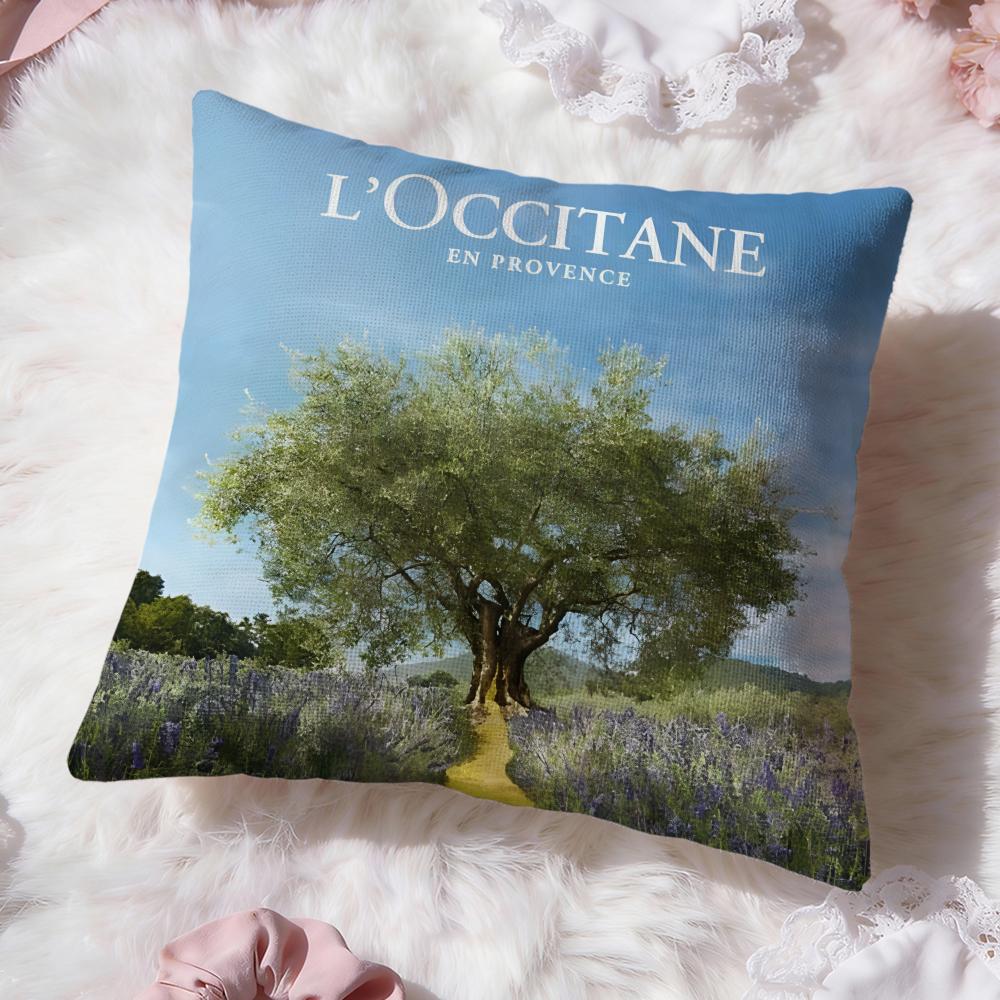 Логотип бренда LOccitane Наволочка-подушка Premium Comfort Двусторонняя Наволочка - Дизайн Два в Одном для Любой Комнаты и Салона Автомобиля