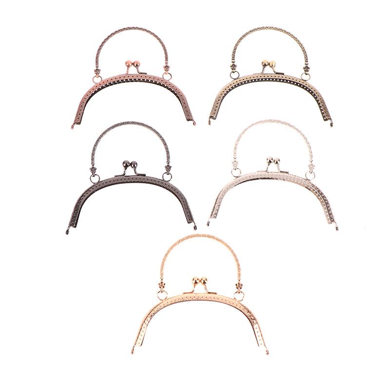 1 шт., 16,5 см, винтажная металлическая застежка с тиснением, арочный замок для сумок, застежка с ручками, аксессуары для поддержки запястья сумки