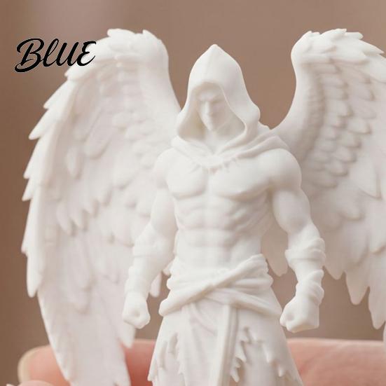 Уникальный персонализированный подарок, 3D-печатная статуэтка Темного Ангела, Готическая фигурка с капюшоном, Детализированная фигурка животного с высоким уровнем детализации, Крылатый декор для стола для дома и офиса,