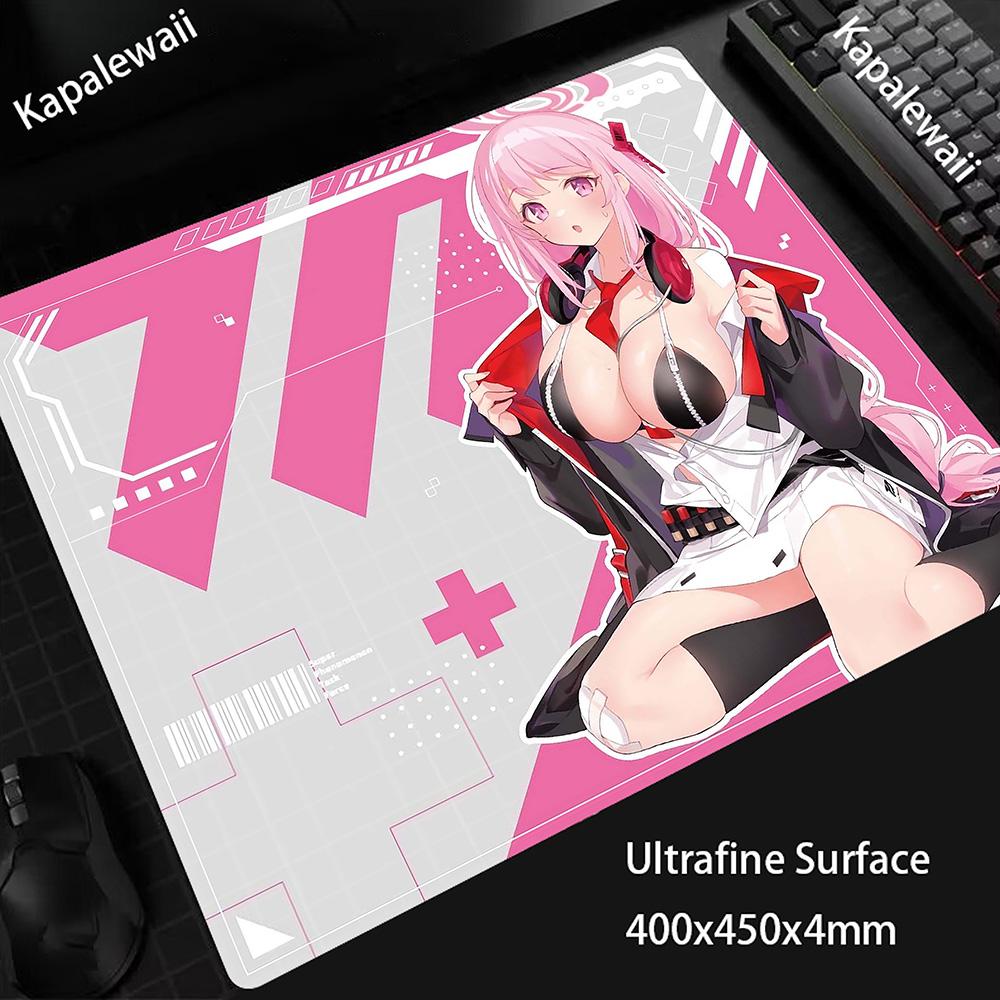 Anime Girl 45x40CM Premium Gaming Mouse Pad Ultrafine Surface High Elastic Non-slip Bottom Mouse Mat Speed Mousepad Keyboard Mat