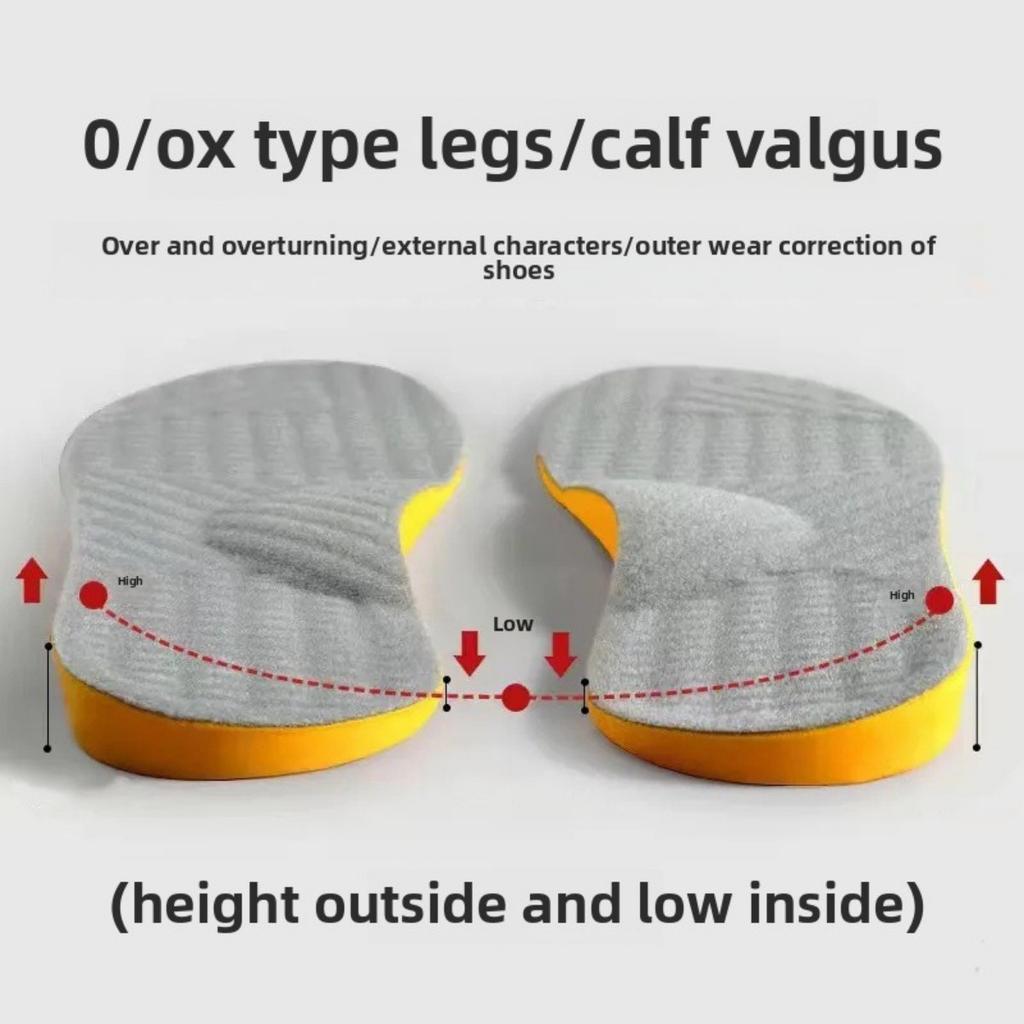 Ортопедические стельки для коррекции О-образных ног для взрослых с амортизирующим и дышащим дизайном