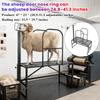 Goat and Sheep Stand 51x23 In Livestock Stand Metal Livestock Milking Shearing Stand 20.5" To 31" Adjustable Height Black