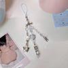 Handmade Beaded Phone Strap With Cute Charm For Girls Y2K Style Anti Drop Fashion Keychain Jewelry Accessory