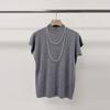 Mizqz Modern High Neck Loose Fit Short Sleeve Knit
