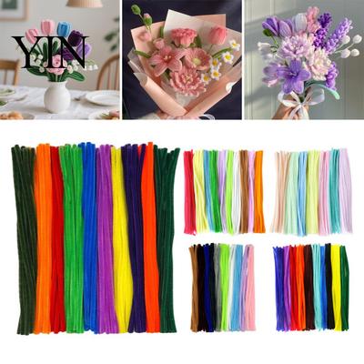 Creative Handicraft Accessories 100Pcs Pipe Cleaners for Handicrafts, Flexible Chenille Stems DIY Bendable Wire Decoration Art Projects, Multi-colored