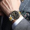 OLEVS Men's Quartz Watch, Stylish Multi-Function Watch with Stainless Steel, Waterproof, Luminous Display, Date Display, Analogue Watch for Men,