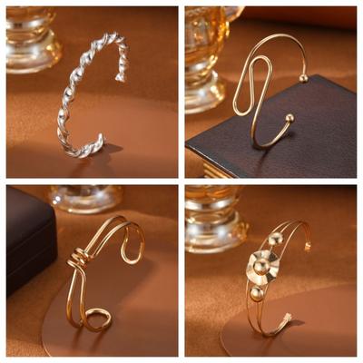 Новый нерегулярный геометрический браслет с прорезью, женский преувеличенный дизайн, геометрический браслет с прорезью